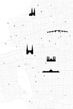 Prague City Map Poster – Minimalist Black & White Urban Wall Art Print