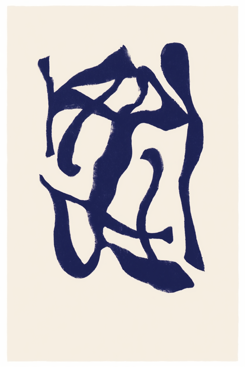 Set of 3 Abstract Brushstroke Art Prints – Modern Minimalist Wall Décor