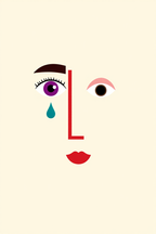 Set of 4 Surreal Face Prints – Dream Echo, Fragmented Mind, Veiled Identity & Fluid Expression - Hakyarts