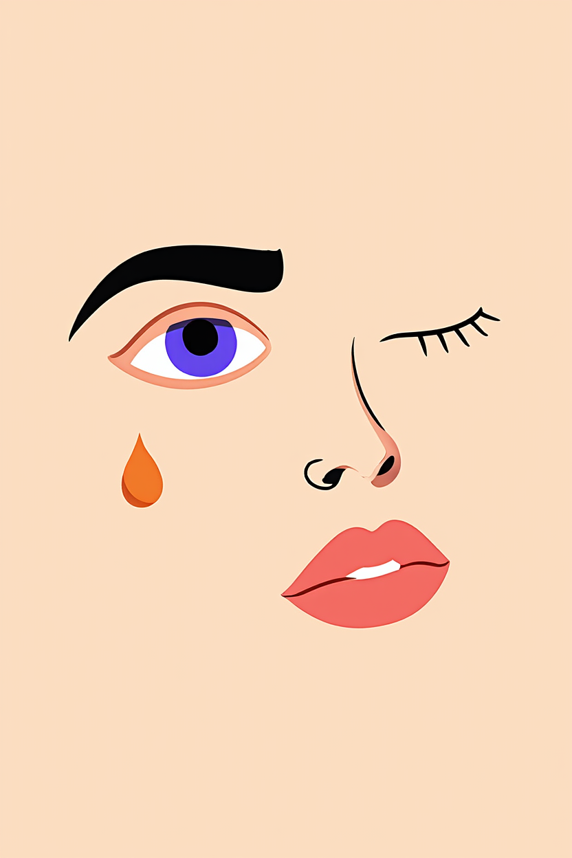 Set of 4 Surreal Face Prints – Dream Echo, Fragmented Mind, Veiled Identity & Fluid Expression - Hakyarts