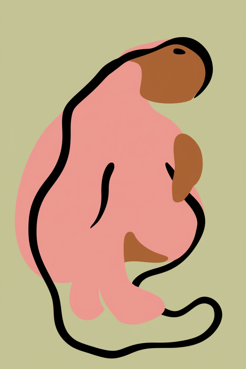 Sacred Expectation – Figurative Pregnant Woman Art Print - Hakyarts