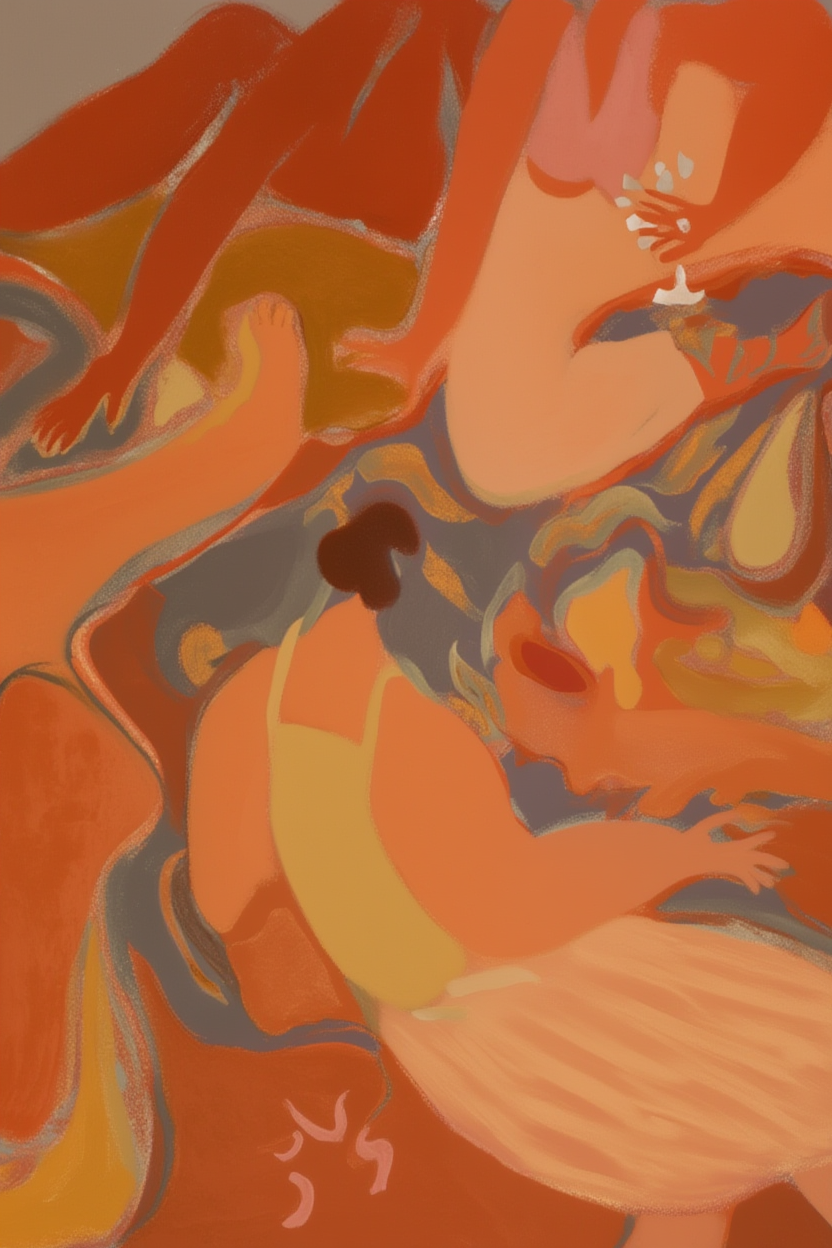 Set of 3 Colourful Earthy Boho Prints – Abstract Figures in Sunlit Terracotta, Desert Dusk & Forest Harmony - Hakyarts