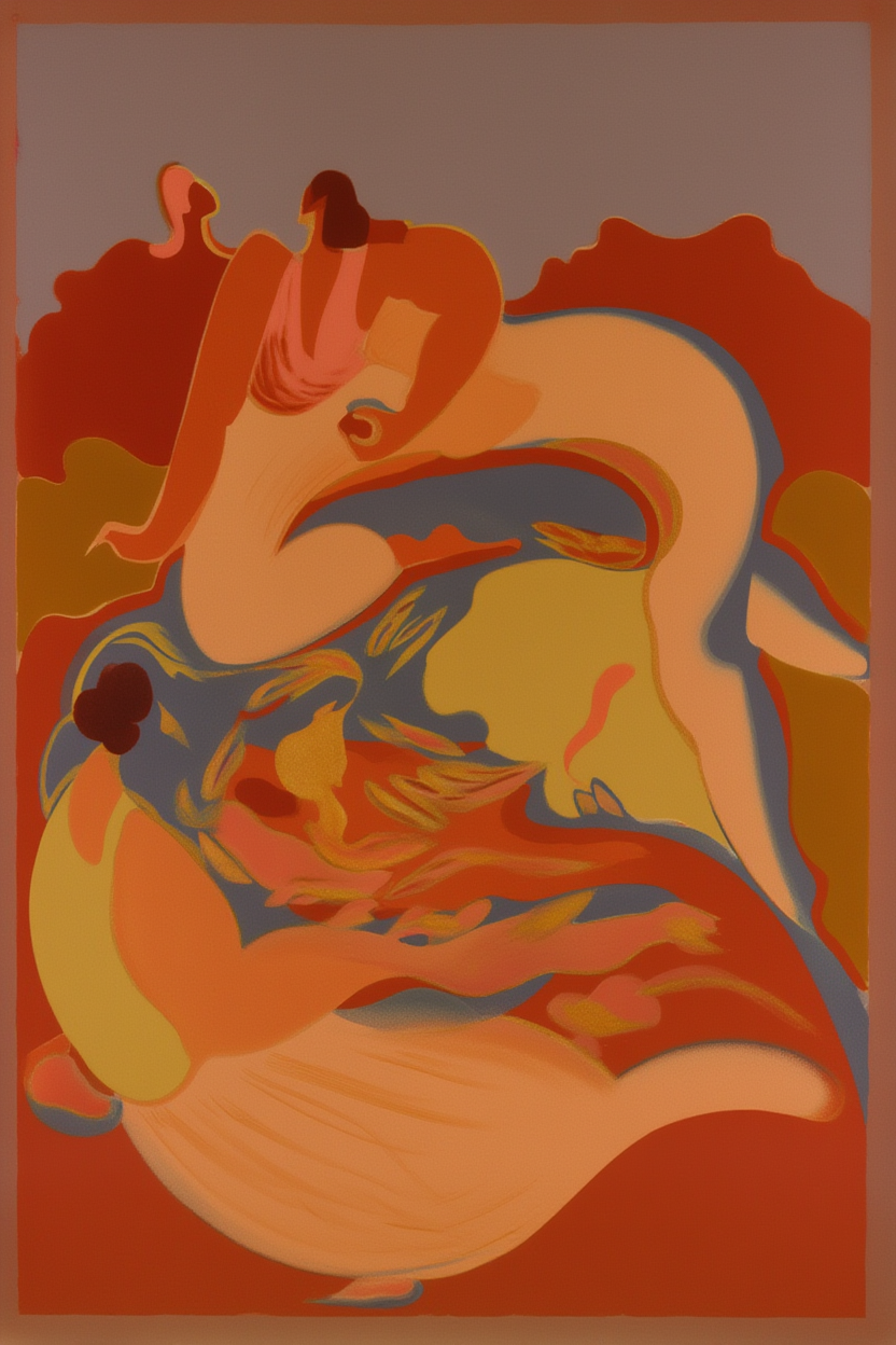 Set of 3 Colourful Earthy Boho Prints – Abstract Figures in Sunlit Terracotta, Desert Dusk & Forest Harmony - Hakyarts