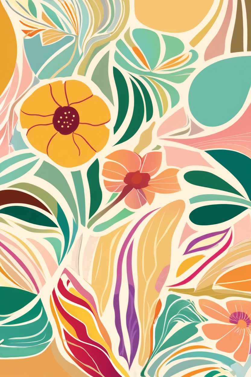 Vibrant Abstract Collection – Set of 6 Colorful Art Prints - Hakyarts