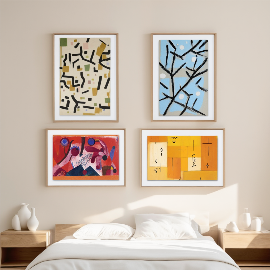 Paul Klee – Geometric Whimsy Quartet