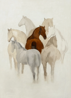 Abstract Horses Variation | Contemporary Equestrian Wall Art Print