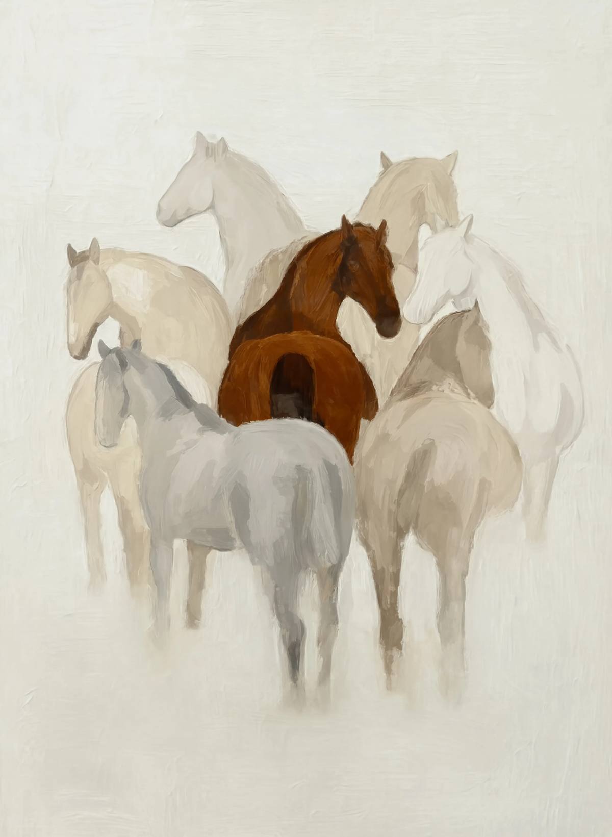 Abstract Horses Variation | Contemporary Equestrian Wall Art Print