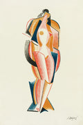 Abstract Nude (19th Century) After Auguste Rodin – Classic Sculpture Art Print - Hakyarts