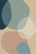 Set of 2 Abstract Organic Shapes – Modern Minimalist Wall Art Prints - Hakyarts