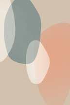 Set of 2 Abstract Organic Shapes – Modern Minimalist Wall Art Prints - Hakyarts