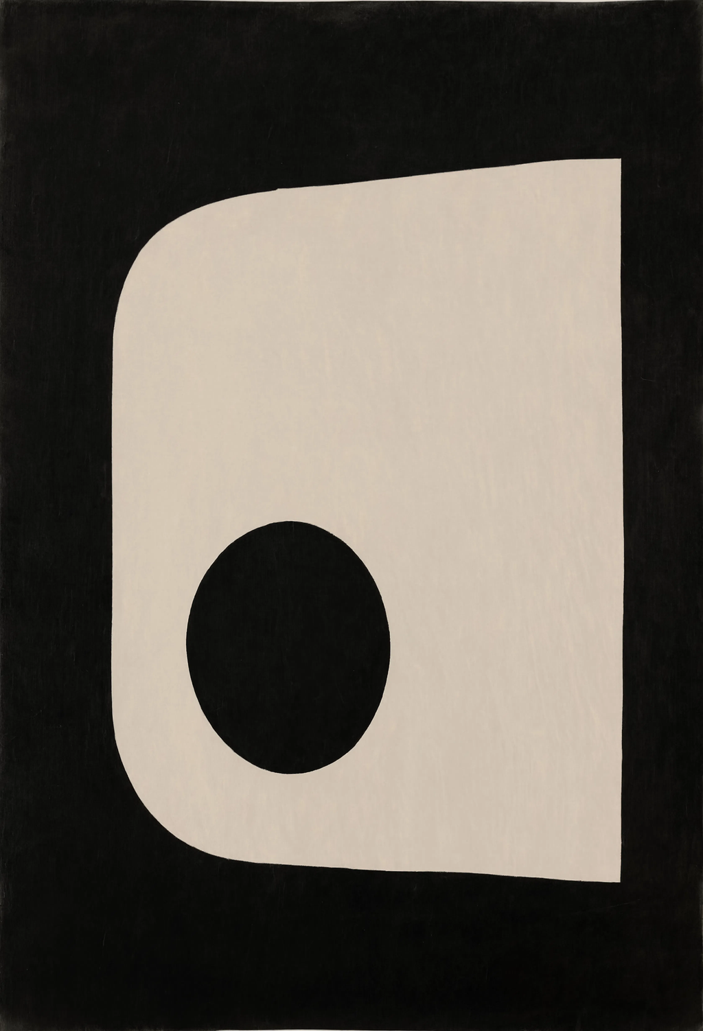 Monochrome Black Dot Abstract Poster | Minimalist Contemporary Wall Art Print