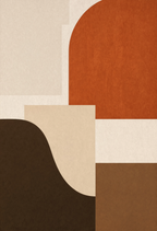 Earthy Structural Forms | Brutalist Contemporary Wall Art Print