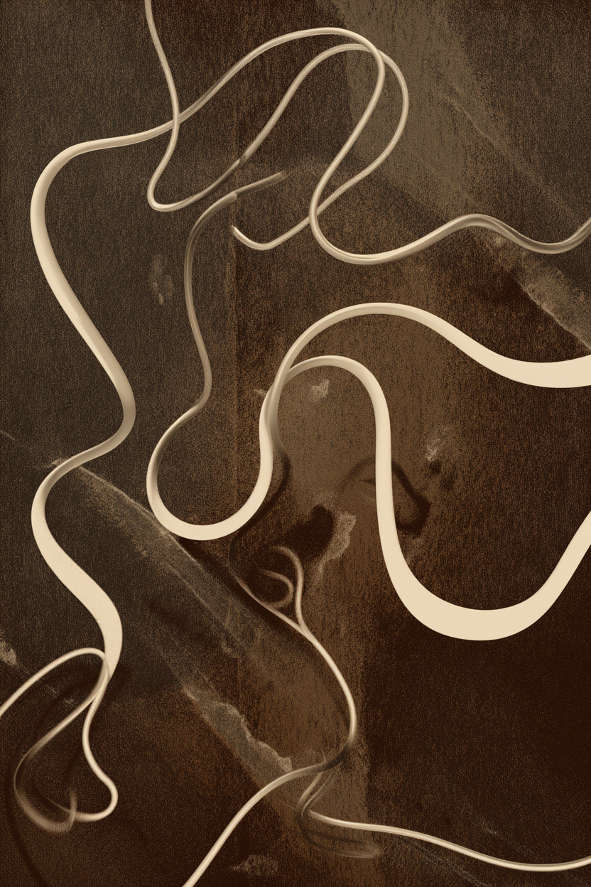 Set of 3 Abstract Ribbon Prints – Minimalist Wall Art