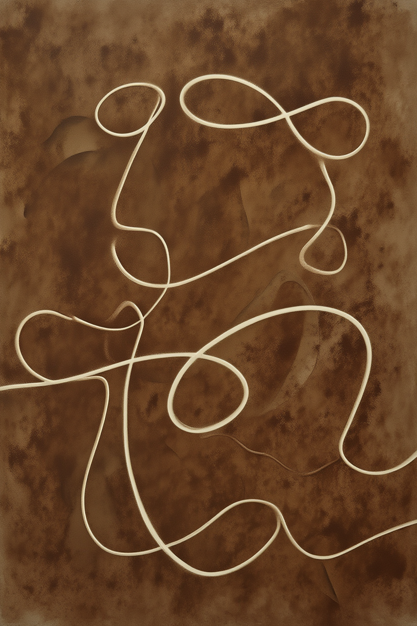 Set of 3 Abstract Ribbon Prints – Minimalist Wall Art