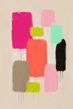 Set of 2 Abstract Variation II & New Shapes Variation II | Contemporary Abstract Wall Art Prints