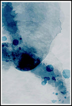 Abstract Blue Marks No 1 Poster - Hakyarts