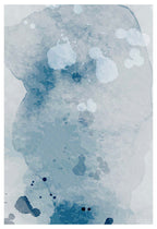 Abstract Blue Marks No 2 Poster