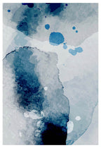 Abstract Blue Marks No 3 Poster - Hakyarts