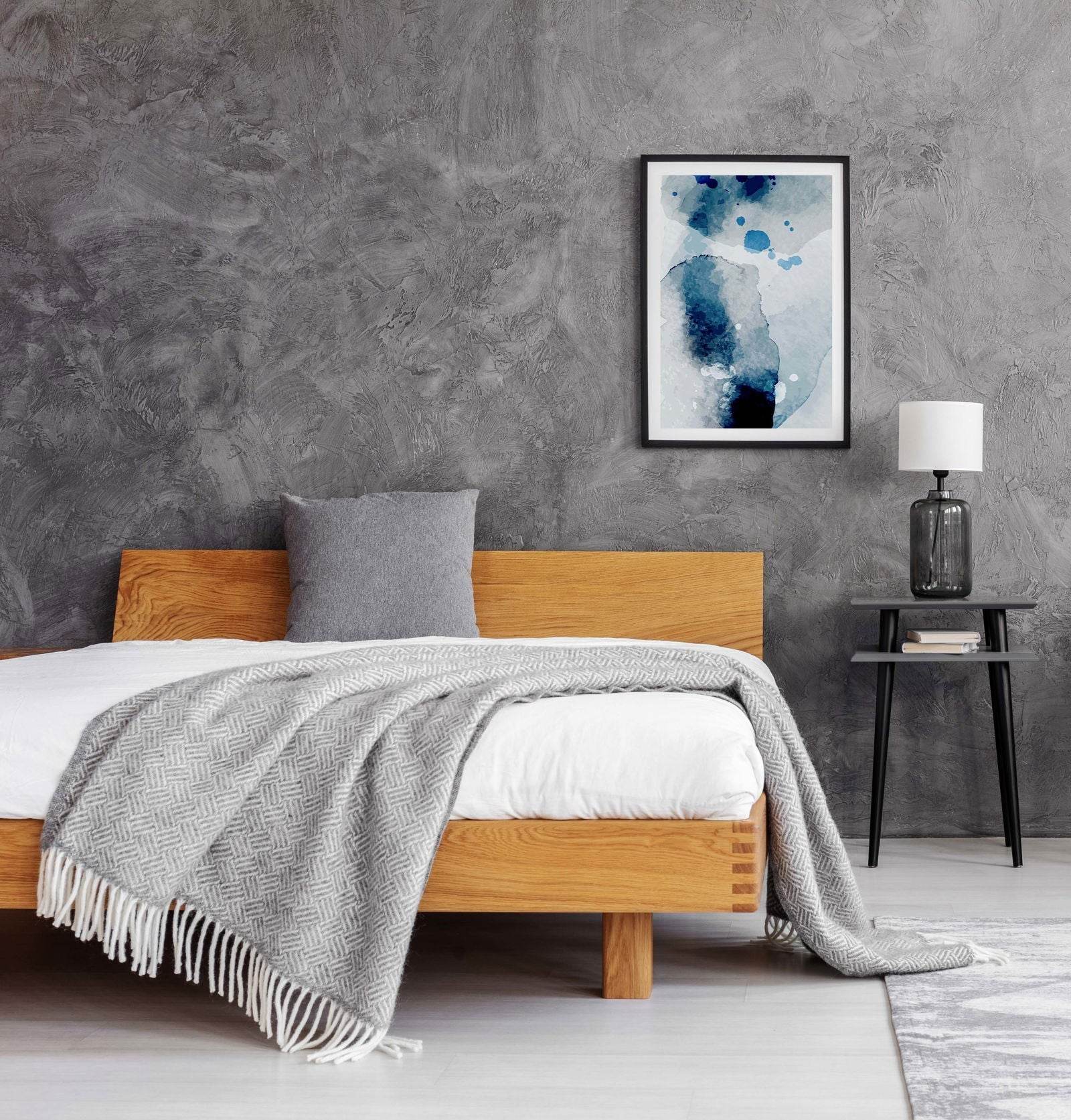 Abstract Blue Marks No 3 Poster - Hakyarts