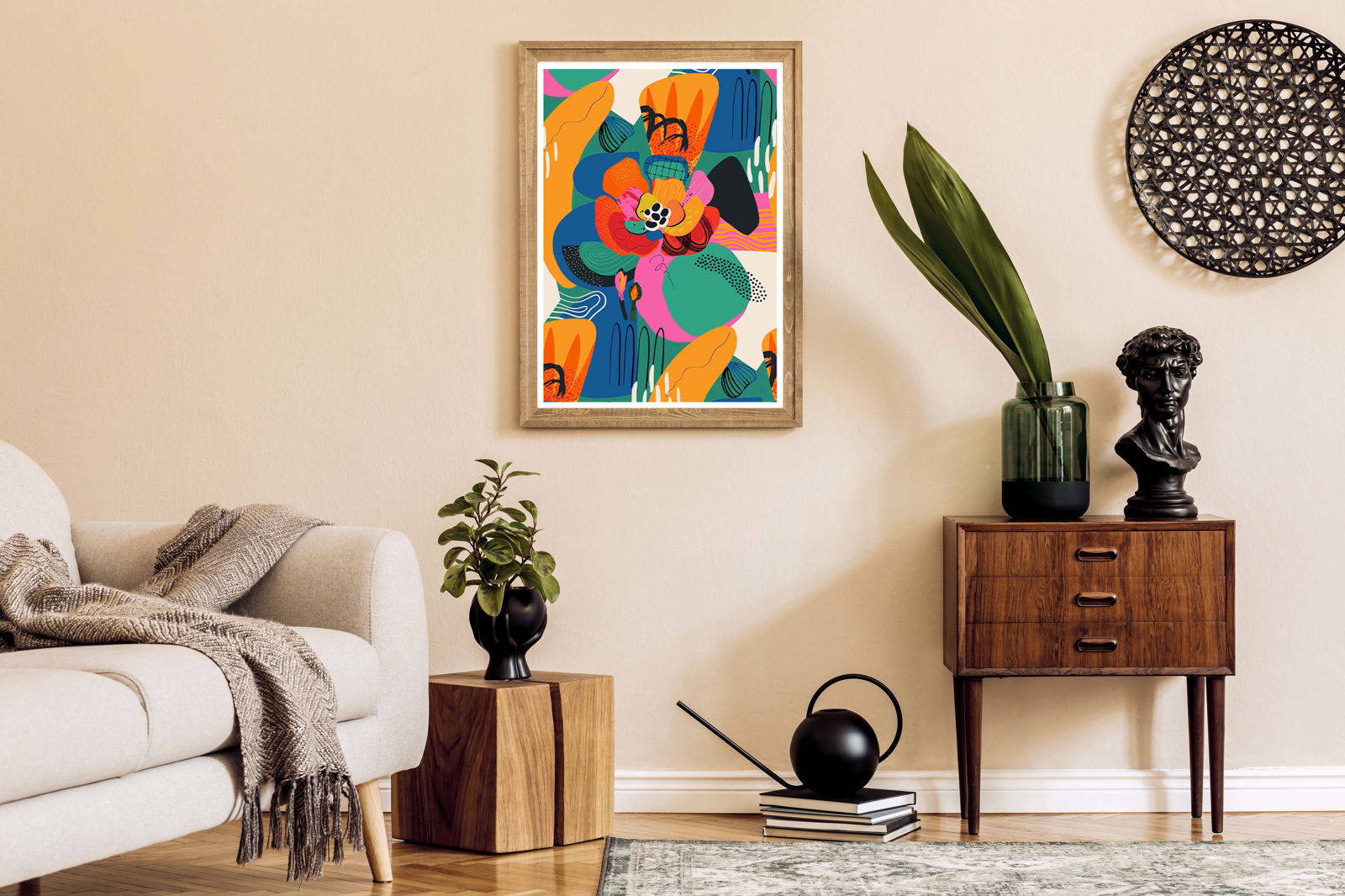 Abstract Flowers Poster