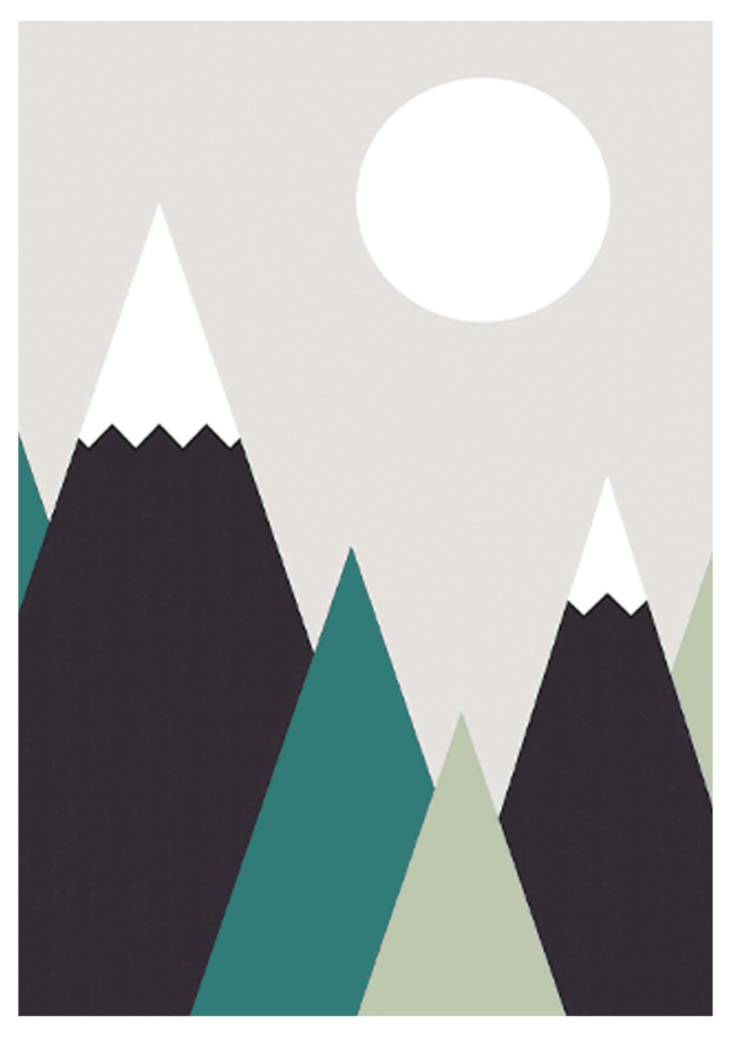 Abstract Graphic Mountain Shapes Posters Trio Pack - Hakyarts