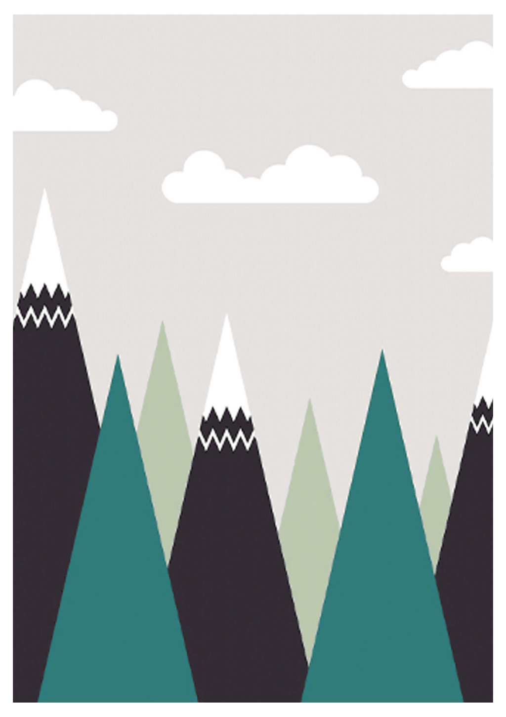 Abstract Graphic Mountain Shapes Posters Trio Pack - Hakyarts