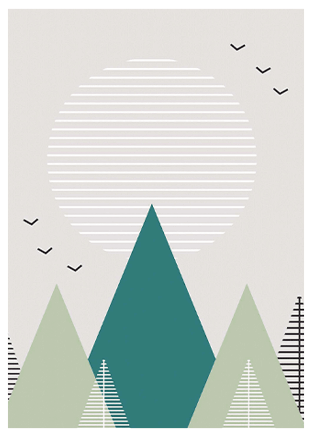 Abstract Graphic Mountain Shapes Posters Trio Pack - Hakyarts