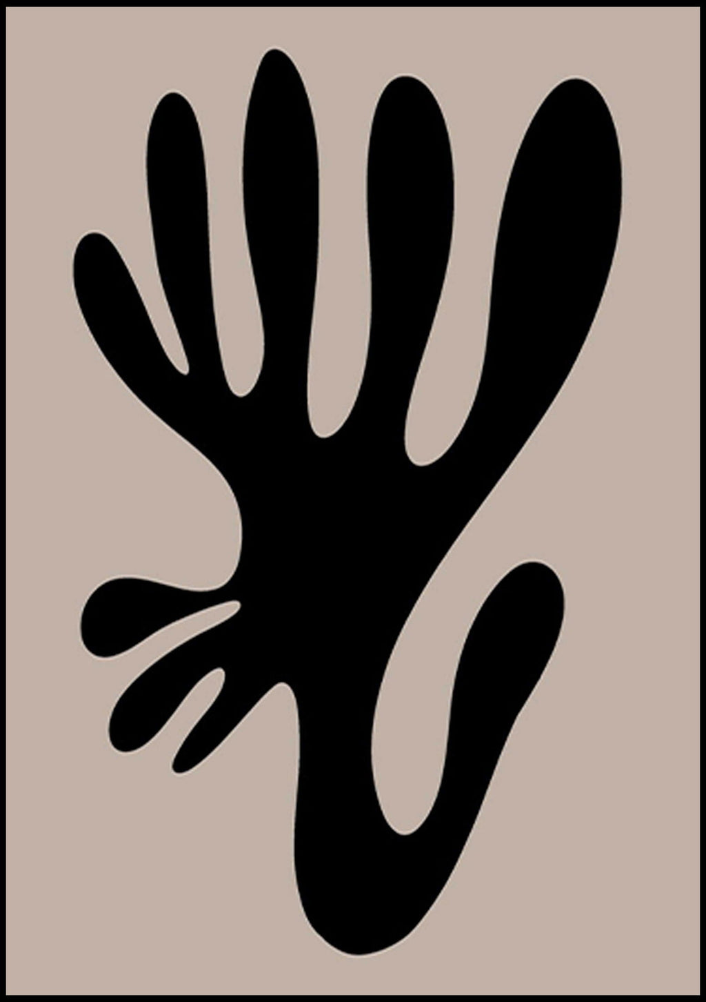 Abstract Matisse Inspired Cutout Poster