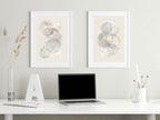 Abstract Neutral Brush Stroke Poster No2 - Hakyarts