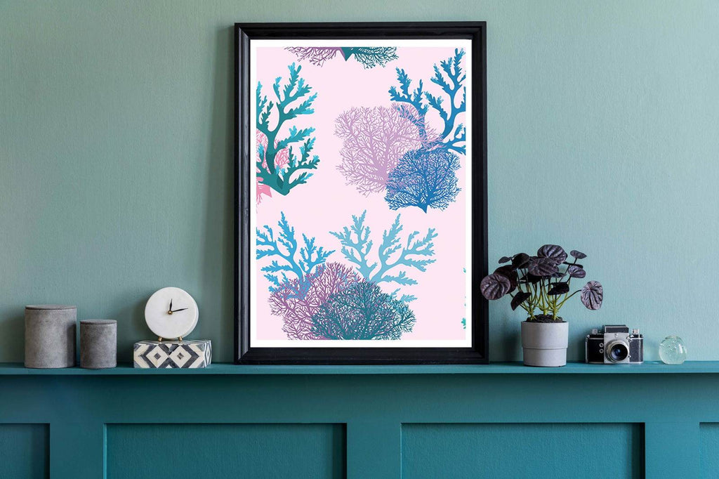 Abstract Purple Coral Reef Poster - Hakyarts