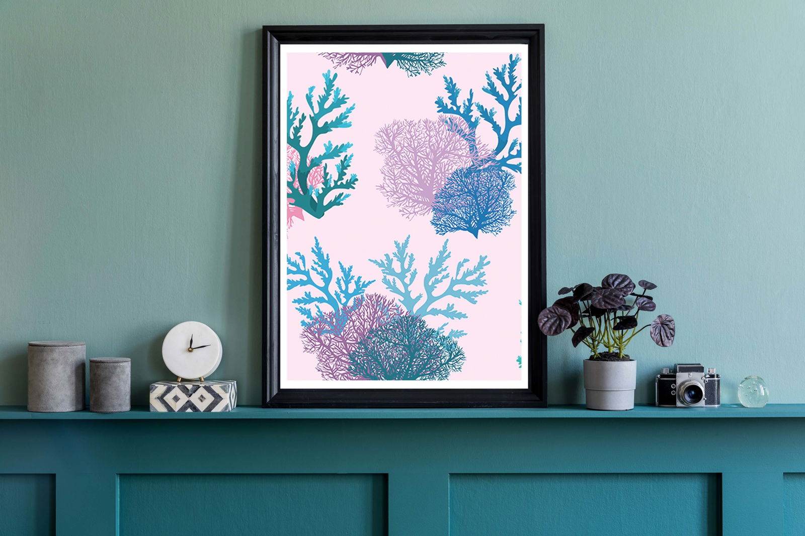 Abstract Purple Coral Reef Poster - Hakyarts