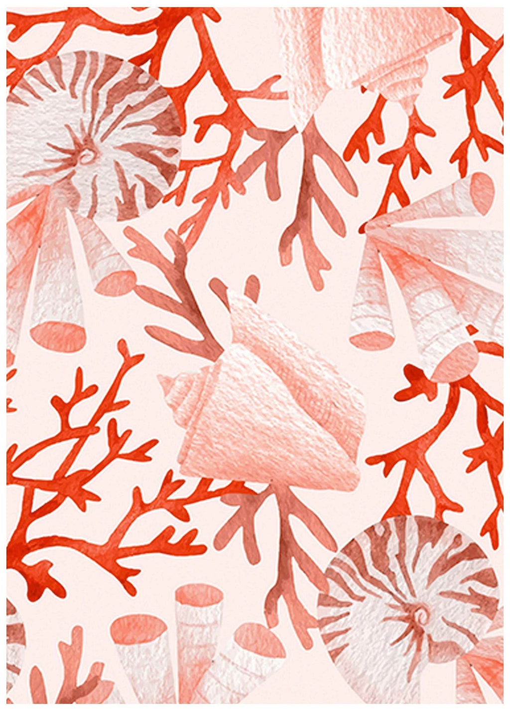 Abstract Red Coral Poster - Hakyarts
