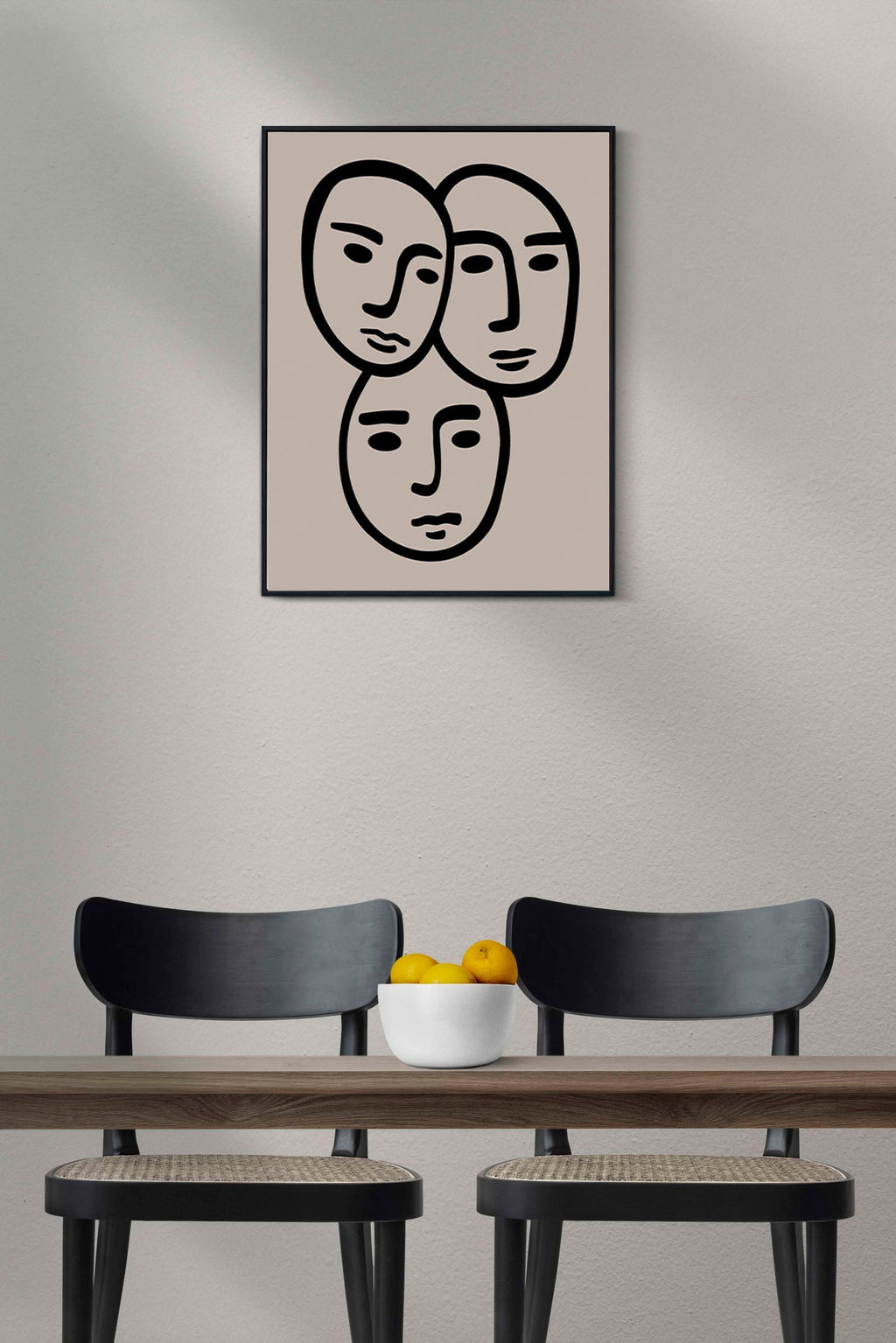 Abstract Three Faces Poster