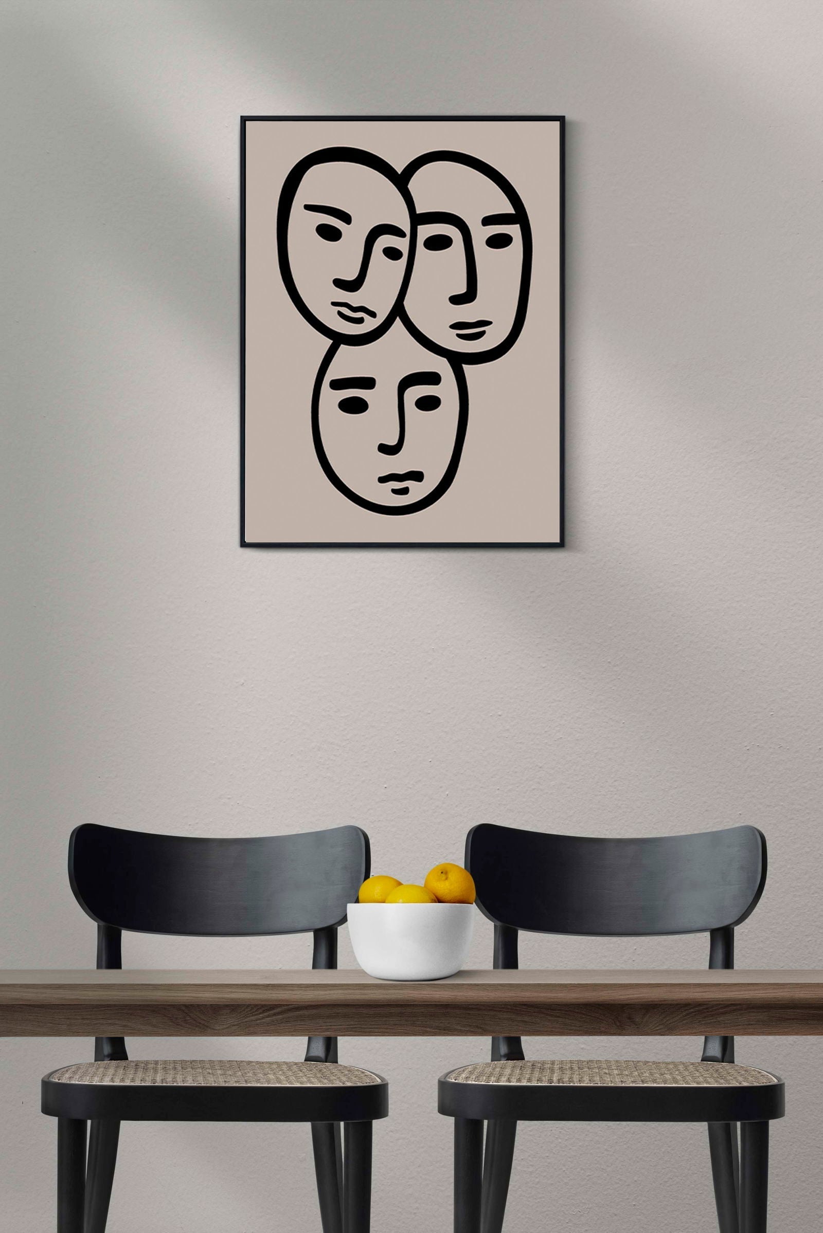 Abstract Three Faces Poster