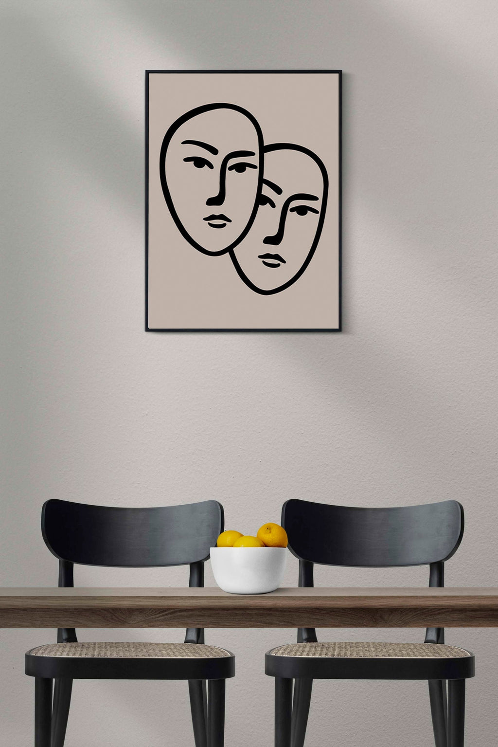 Abstract Two Faces Poster