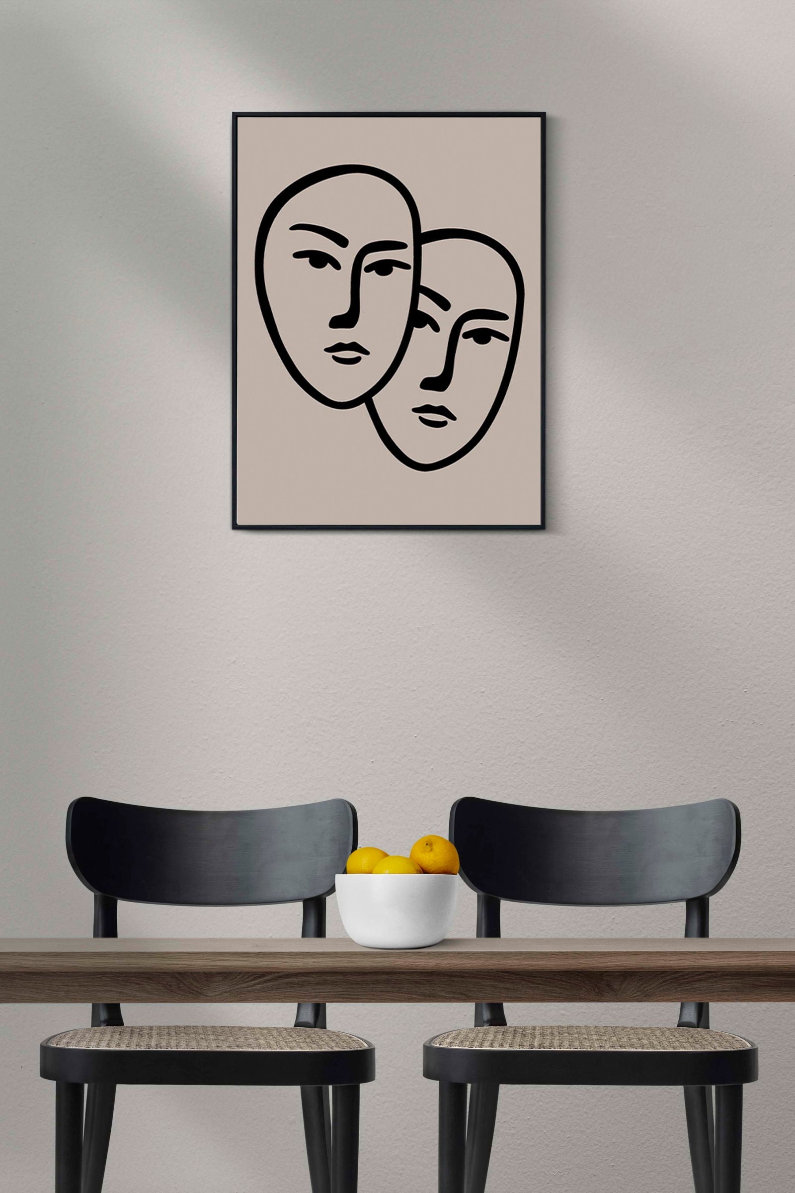Abstract Two Faces Poster