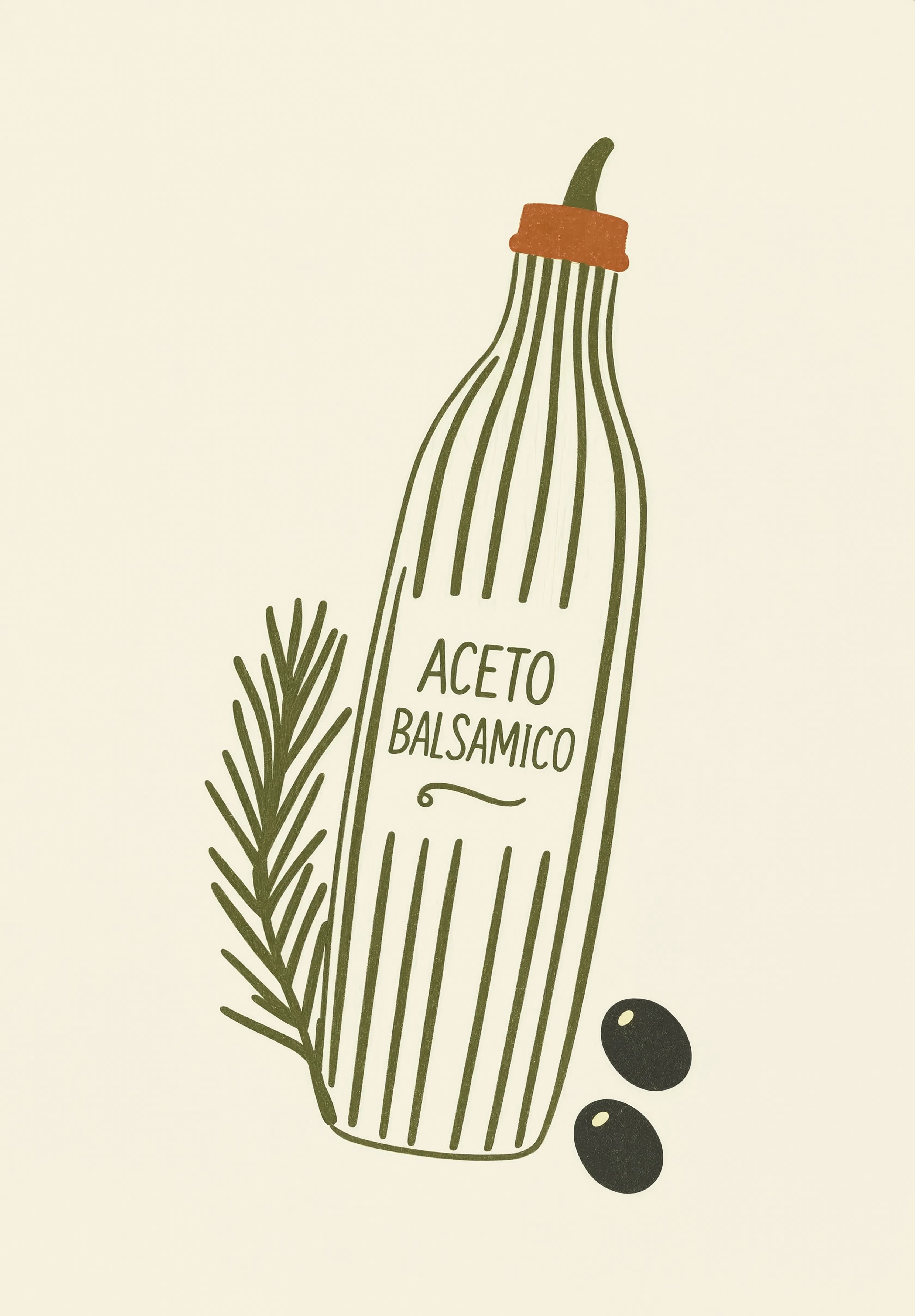Aceto Balsamico | Minimalist Kitchen Art Print