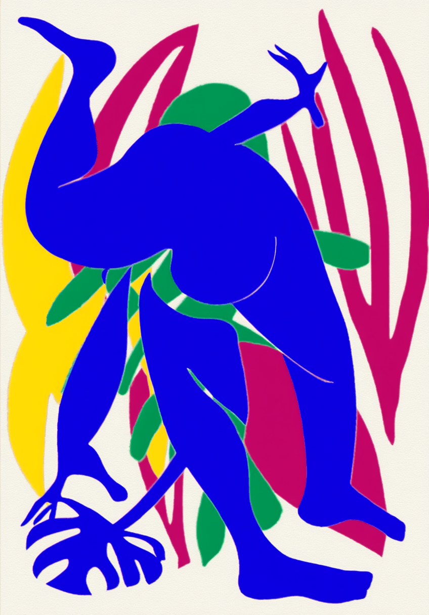 Cirque Motion – Acrobat in Blue Print - Hakyarts