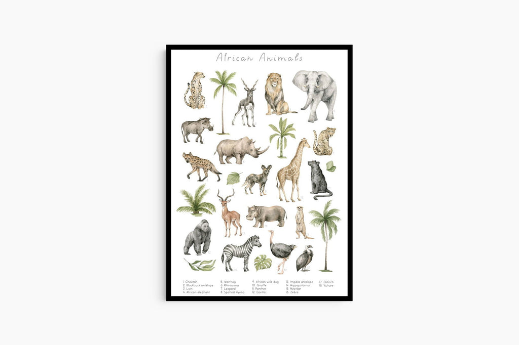 African Animals Poster