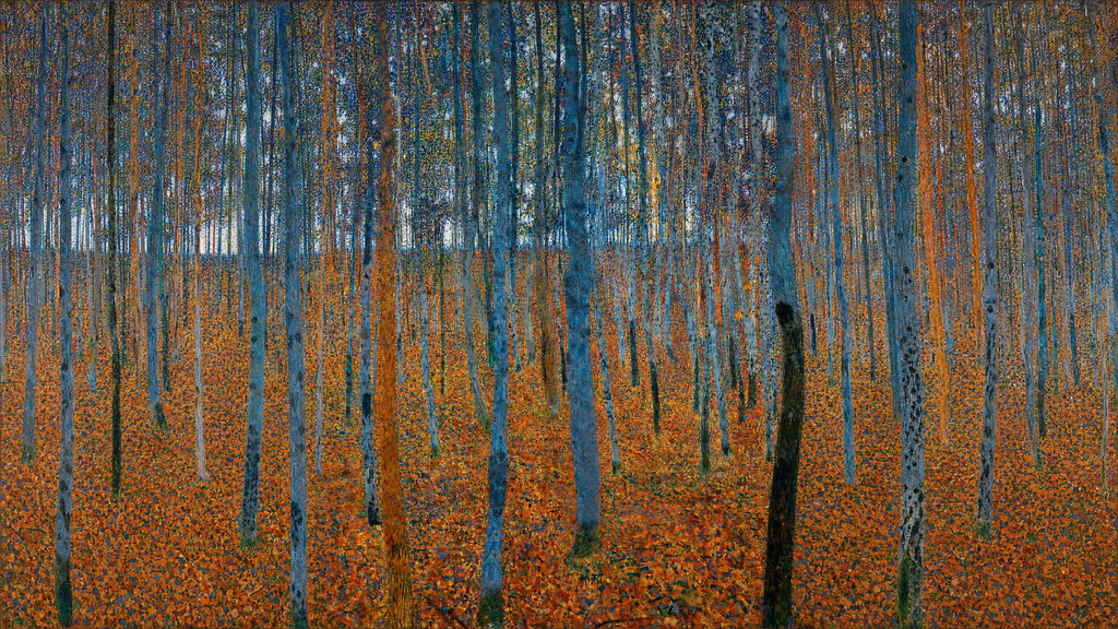 Canvas Print Beach Grove I by Gustav Klimt – Art Nouveau