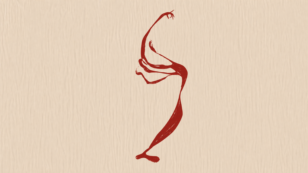 Canvas Print Abstract Line Dancing Figure – Contemporary Art