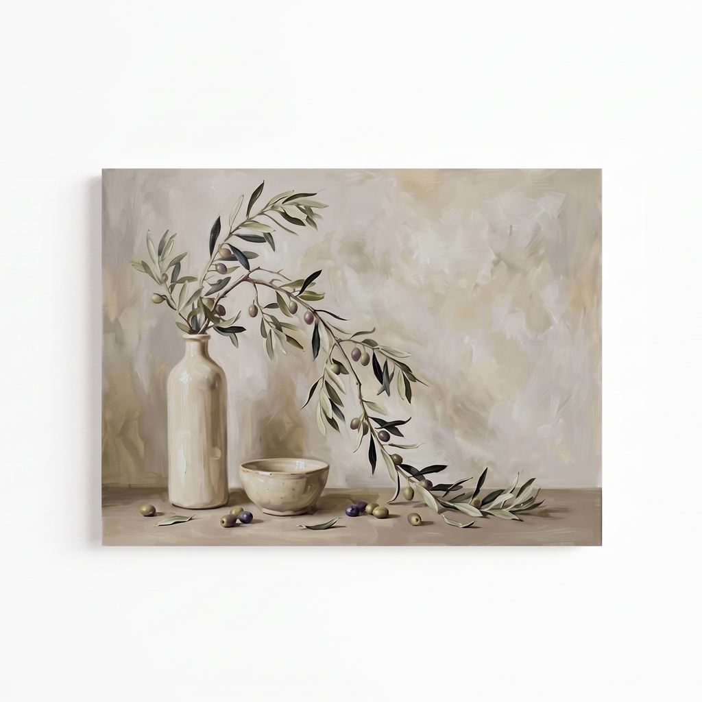 Minimalist Branches in Vases Canvas Print | Modern Botanical Wall Art