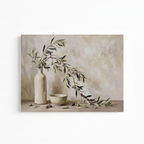 Minimalist Branches in Vases Canvas Print | Modern Botanical Wall Art