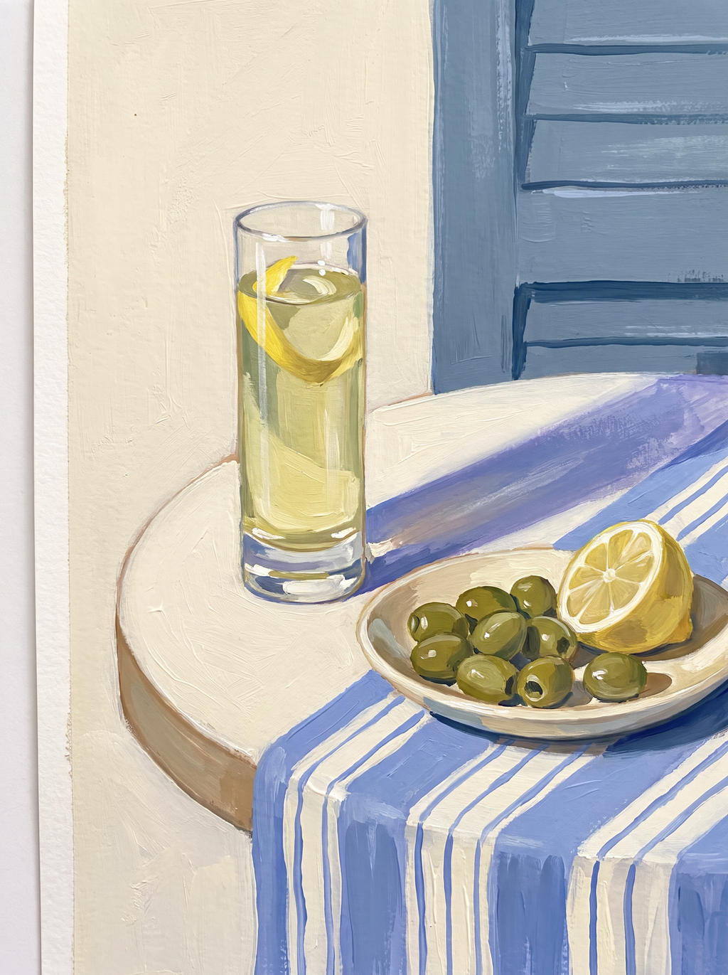 Canvas Print Olives on the Table | Mediterranean Still Life Wall Art