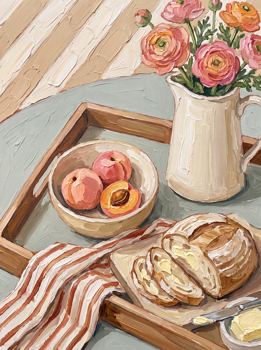 Canvas Print Morning Bread | Contemporary Still Life Wall Art