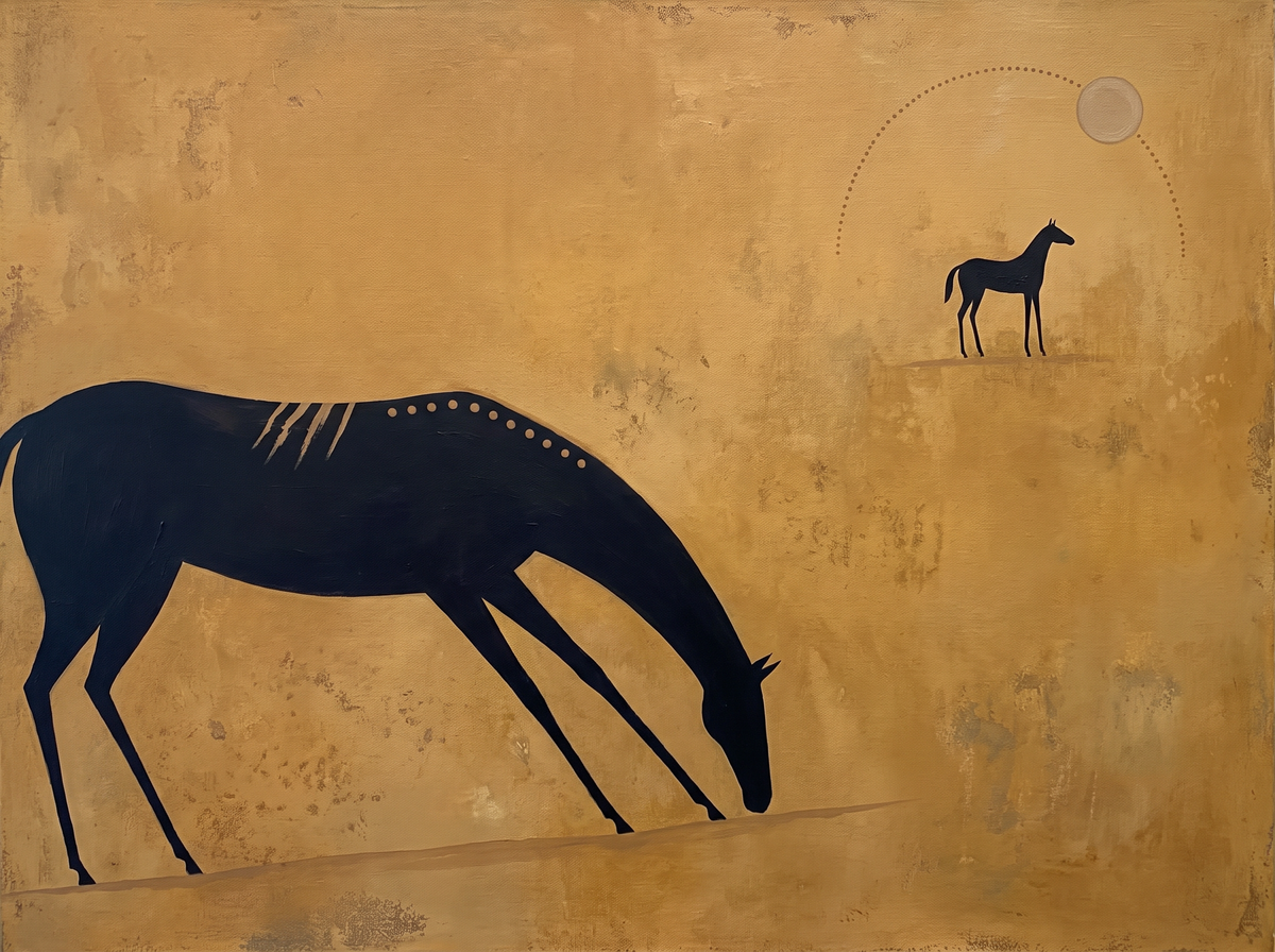 Canvas Print Grazing Horses | Equestrian Landscape Wall Art