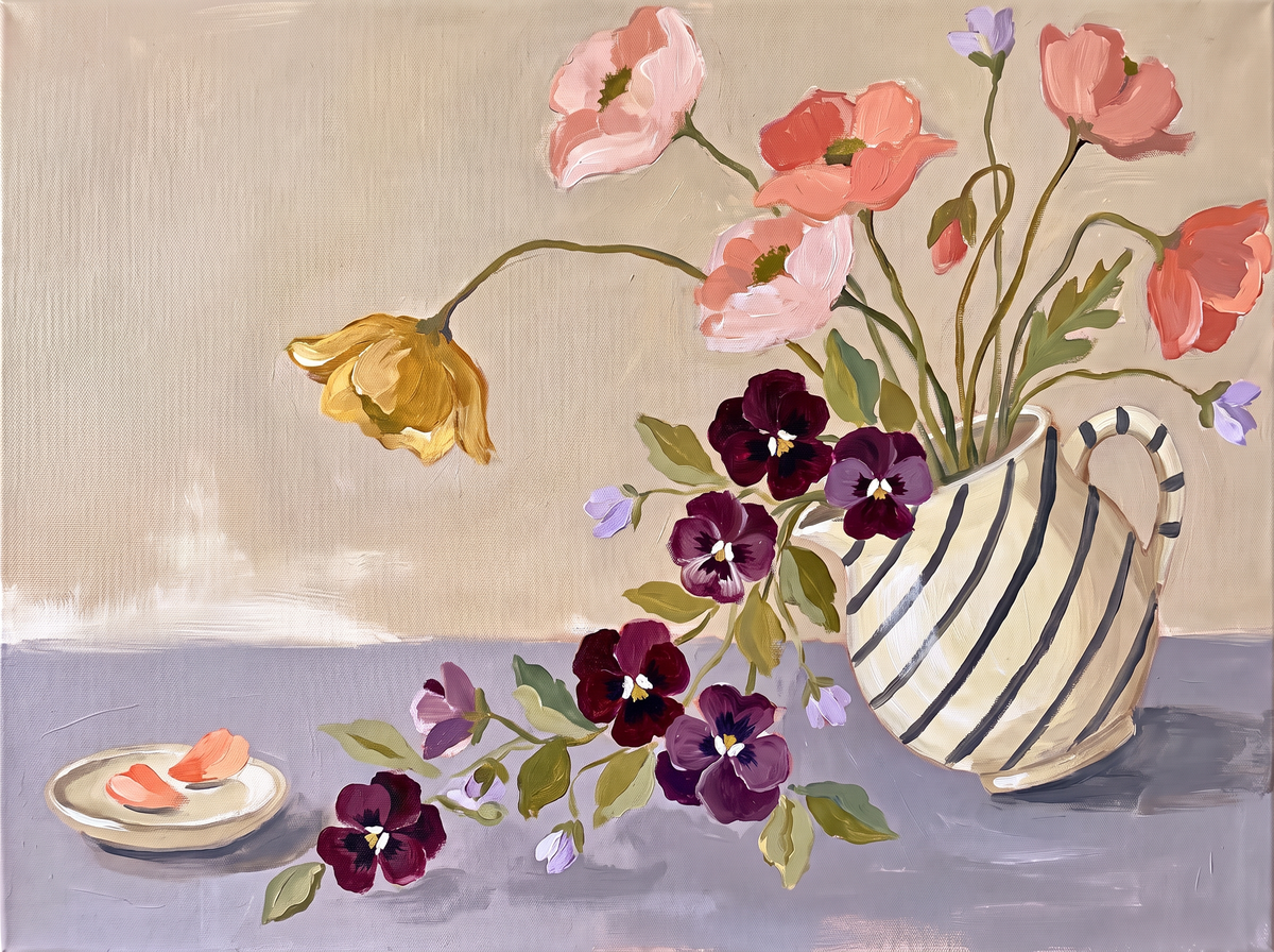 Canvas Print Floral Composition | Contemporary Botanical Wall Art