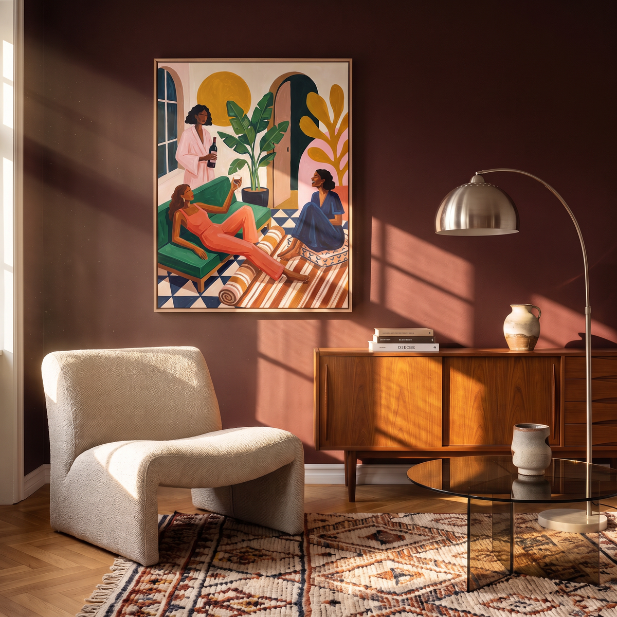 Canvas Print Friday Night Gossip | Contemporary Figurative Wall Art