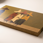 Canvas Print Tall Hats Ensemble | Sculptural Figurative Wall