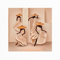 Canvas Print Gracious Black Women Pose | Contemporary Fashion Portrait Wall Art